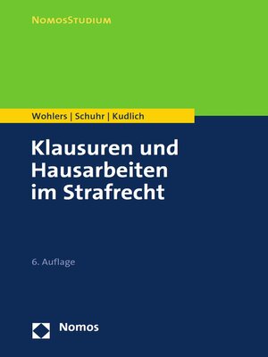 cover image of Klausuren und Hausarbeiten im Strafrecht